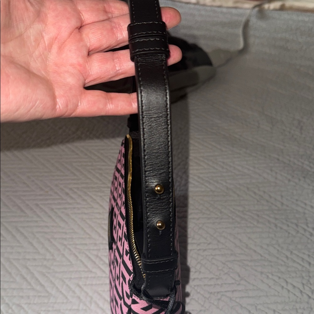NWT Versace Pink and Black Shoulder Bag 2COA’s & dust bag, Sales tags Full set ! - Picture 10 of 16